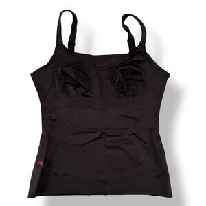 Ruby Ribbon Original Camisole Top Sz 46 Shapewear Solid Black Adjustable Cami